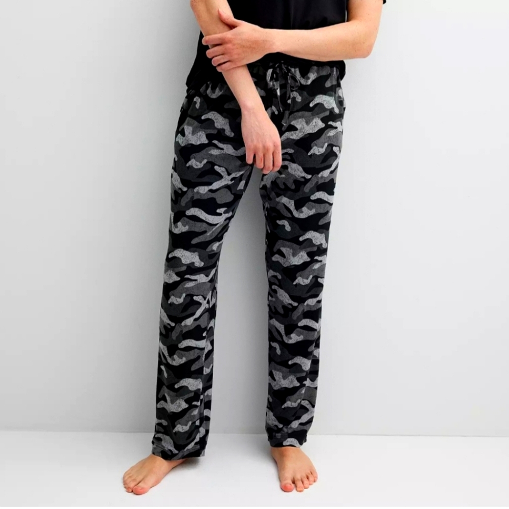 NWT Sonoma Black and Gray Camo PJ Pant